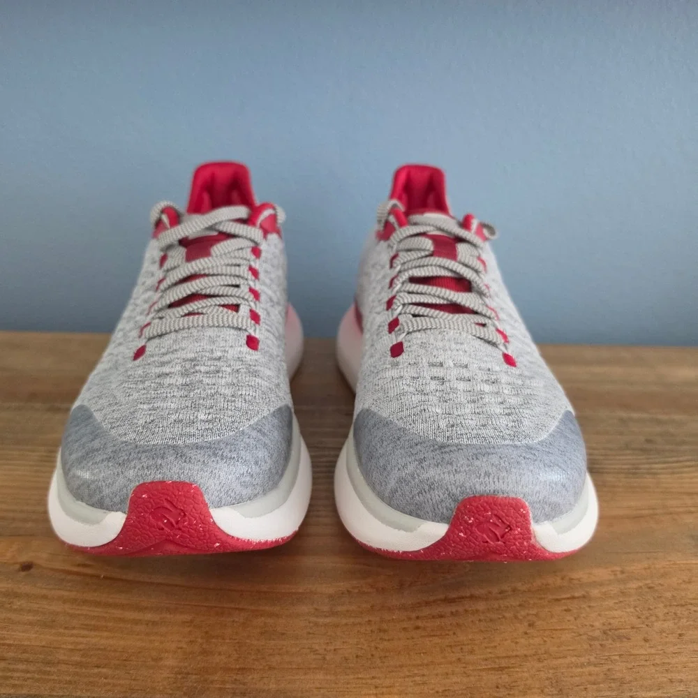 Rabbit Mens Dream Chaser Running Shoes Scarlet Sage Grey Knit‎ RMSDC-650 Size 11
